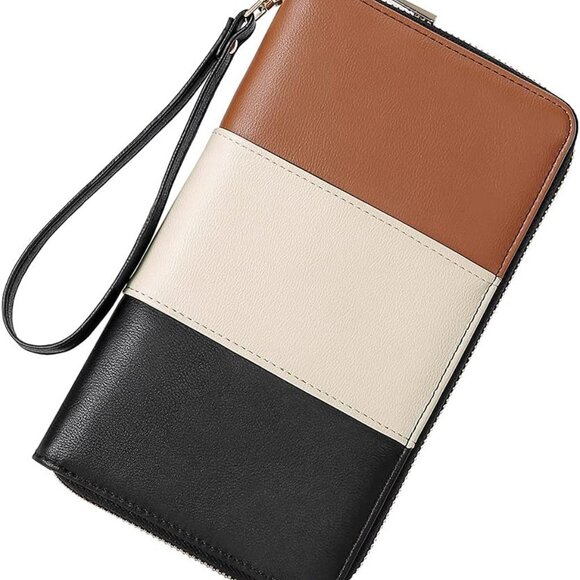 Women's Leather RFID Bifold Wallet Large Capacity Organizer with Zipper - Picture 8 of 8